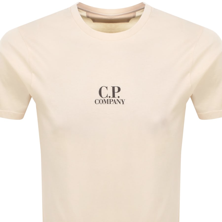 CP Company Logo T Shirt Cream | Mainline Menswear
